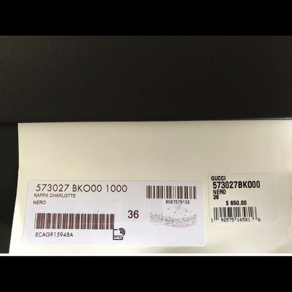 SOLD Authentic Gucci Black Leather Espadrille - Picture 7 of 7